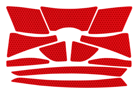 CR2 Reflective Decal Kit for JSP Evolution&reg; Hard Hats - Red